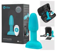 b-Vibe - vibromasseur anal à perles rotatives - silicone turquoise