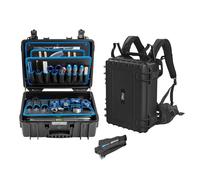 B&W 117.17/P JET5000 Valise d'outillage 14 pièces, Noir/Bleu, 43,2 x 30,1 x 17 cm