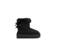 B&W Break&Walk - Bottes Australiennes à Lacet en Fourrure Imperméables pour Fille (Black/Tailla 38)