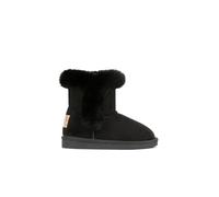 B&W Break&Walk Bottes australiennes en peau de mouton noire et blanche - Bottes australiennes pour femme et fille avec doublure en polaire (Noir/Tailla 35)