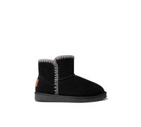 B&W Break&Walk - Bottes esquimau noires avec des coutures décoratives en contraste. pour Fille (Black/Tailla 38)
