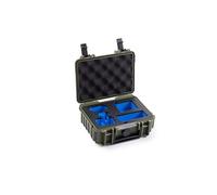 B&W International B&W Mallette de Transport d'extérieur pour Insta360 GO 3 et GO 3S - Type 500 Bronze Vert - Étanche Selon la Certification IP67, Anti-poussière, incassable et Indestructible
