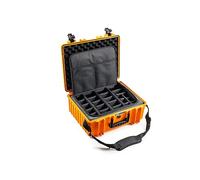 B&W International B&W Mallette de Transport Outdoor Type 6000 - Bronze Vert - avec Sac Photo - Étanche Selon la Certification IP67, Anti-poussière, incassable et Indestructible, Orange, Typ 6000 -