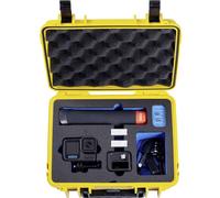 B&W International B&W Mallette de Transport d'extérieur pour GoPro 9/10/11/12/13-1000 (PP.41), Jaune, étanche Selon la Certification IP67, Anti-poussière, incassable et Indestructible, Jaune, 27 x 22
