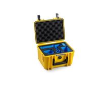 B&W International Mallette de Transport d'extérieur pour GoPro 9/10/11/12/13 - Étanche Selon la Certification IP67, résistante à la poussière, incassable et Indestructible, Jaune, 27 x 22 x 17 cm, 1