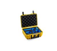 B&W International Mallette de Transport d'extérieur pour GoPro 9/10/11/12/13 - Étanche Selon la Certification IP67, résistante à la poussière, incassable et Indestructible, Jaune, 27 x 22 x 11 cm, 1