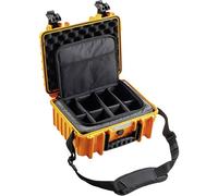 B&W International B&W Mallette de transport Outdoor type 3000 - Orange - Avec sac photo - Étanche selon la certification IP67, anti-poussière, incassable et indestructible, Orange, Typ 3000 - Innenmaß