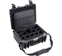B&W International B&W Mallette de Transport Outdoor Type 5000 - Noir - avec Sac Photo - Étanche Selon la Certification IP67, Anti-poussière, incassable et Indestructible, Noir, Typ 5000 - Innenmaß