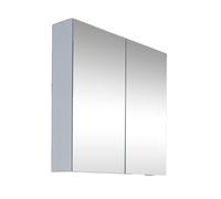 B-Way 80x75 cm armoire de salle de bain en stratifié avec miroir intégré, blanc (BWAY80CABW)