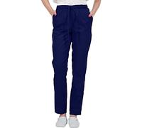 B-well ALESSI Pantalon médicale Femme Homme Pantalon Infirmiere Unisex avec 3 Poches Élastique Moyenne et Ceinture (Bleu, XL)