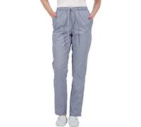 B-well ALESSI Pantalon médicale Femme Homme Pantalon Infirmiere Unisex avec 3 Poches Élastique Moyenne et Ceinture (Gris Clair, XL)