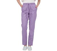 B-Well ALESSI Pantalon médicale Femme Homme Pantalon Infirmiere Unisex avec 3 Poches Élastique Moyenne et Ceinture Lilas, XXL