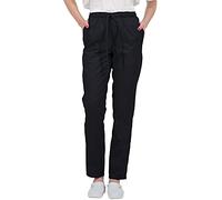 B-well ALESSI Vêtements Médicals Pantalon médicale Femme Homme Pantalon Infirmiere Unisex avec 3 Poches Élastique Moyenne et Ceinture (Noir, 2XL)