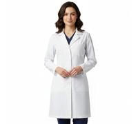 B-well Bwell Bianca Blouse de laboratoire pour femme - Blouse blanche - Blouse de médecin pour femme - Manteau blanc pour laboratoire, médecine et étude - 3 poches avec boutons, Blanc., XL