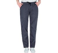 B-well Dante Pantalon Médical Femme/Homme avec 5 Poches Unisexe Pantalon d'uniforme Unisexe avec Taille Moyenne et Ceinture élastique et Poches arrières Vêtements Médicals (Gris, S)