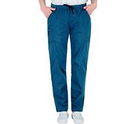 B-well Dante Pantalon Médical Femme/Homme avec 5 Poches Unisexe Pantalon d'uniforme Unisexe avec Taille Moyenne et Ceinture élastique et Poches arrières Vêtements Médicals (Bleu Caraïbes, XXL)
