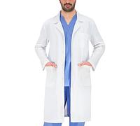 B-well Fabio Blouse Blanche Médicale Homme Blouse Blanche Medecin Blouse Blanche Professionnelle Qualité Polyester Coton avec Boutons - Blanc - 56