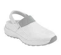 B-well Kai Sabots Médicaux Blancs - Chaussures de Travail pour Femmes et Hommes, Chaussures d’Infirmière, Antidérapantes Anatomiques, Semelle Eva/Caoutchouc, Blanc, 36 EU
