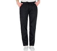 B-well Pantalon de Travail médical Dante 5 Poches, Unisexe, avec Taille élastique et Poches arrières, Pantalon d'uniforme avec Taille Moyenne et Ceinture élastique, Noir, S
