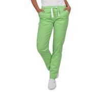 B-well Pantalon de Travail médical Dante 5 Poches, Unisexe avec Taille élastique et Poches arrières, Pantalon Uniforme avec Taille Moyenne et Taille élastique - Vert - 3XL