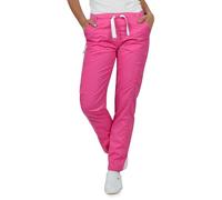 B-well Pantalon de Travail médical Dante 5 Poches, Unisexe avec Taille élastique et Poches arrières, Pantalon Uniforme avec Taille Moyenne et Taille élastique - Rose - XL