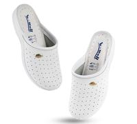 B-well Sabots médicaux pour femme, Chaussures d'hôpital antibactériennes, Tailles 35-46, Blanc, 42 EU