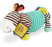 B•You B. Toys - Squeezy Zeeby - Peluche sensorielle Zebra - Accordéon zébré - Animal en Peluche interactif - Jouet Musical pour bébé - 6 Mois et +