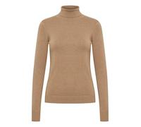 b.young BYMmorla Pull à col roulé en tricot pour femme avec col roulé et poignets côtelés Coupe ajustée, Sepia Tint Melange (1713141), L