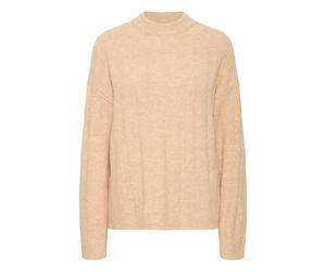 b.young BYOMEA Pull en tricot épais pour femme Coupe ample, Mélange d'humus (1513041), M