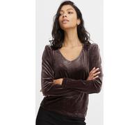 b.young BYPERLINA LS Chemise à manches longues Blouse avec col V Manches bouffantes Tissu léger Regular Fit avec stretch