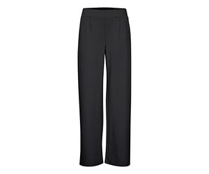 b.young BYRIZETTA Wide Pants 2 Pantalon en tissu pour femme avec jambes larges, taille élastique et plis à la taille, Noir (200451), M
