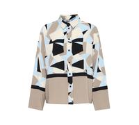 b.young Chemisier 'BYFavia' beige / noir / blanc, Taille M