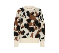 b.young Pull-over 'BYOMEA' marron / noir / blanc naturel, Taille XL