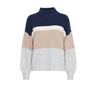 b.young Pull-over ' BYOMEA STRIPED JUMPER 2 - ' bleu / noisette / gris / blanc, Taille M