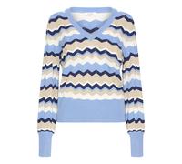 b.young Pull-over 'MMORLA' beige / bleu clair / blanc, Taille M