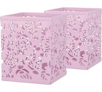 B003-Px2 Pot À Crayons De Bureau En Métal-Organiseur De Bureau-Organiseur De Bureau Peu Encombrant-Pot À Crayons-Porte-Stylos-Rose