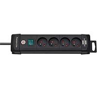 Brennenstuhl Multiprise Premium-Line 4 prises Type E 1,80 m Noir