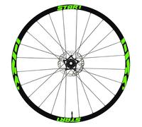 B0157 - 27,5" - 28-29" pouces - Roue de vélo VTT Bike Stickers jantes moto moto Code B0157 (27,5" Pouces, Vert Fluorescent)