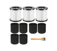 B02C Lot de 3 filtres HEPA for aspirateur DCV5801H avec 6 filtres à manchon en mousse, remplacement longue durée compatible avec les aspirateurs secs/humides Dewalt DCV580H/DCV581H 20 V MAX