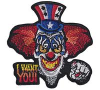 B045 - Ecusson, Patch Brodé Thermocollant - 7,7 cm x 8 cm - Clown I Want You
