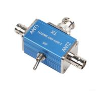 B04C Commutateur coaxial 100 W CB HAM Adaptateur radio 1-30 MHz Répartiteur de signal bidirectionnel pour station mobile de base portable Boîtier en métal bleu (BNC)