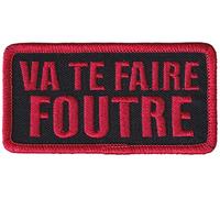 B060 - Ecusson Patch Brodé Thermocollant - 8 cm x 4 cm - Va Te Faire