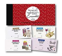 B08TWLCYRY- Happymots Chéquier 20 bons pour couples romantiques | Dis-moi où et on se perd ensemble | 15 + 5 Bons à remplir | pour femmes et hommes