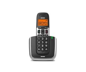 B0BLVQ3Z35 Sans Fil avec Gros Boutons Bravo Platinum Noir Gris