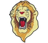 B127 - Ecusson Patch Brodé Thermocollant - 7,7 cm x 11 cm - Tete Lion