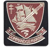 B159 - Ecusson Patch Brodé Therrmocollant - 9 cm x 9 cm - Commandos Marine