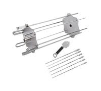 B1bee - Ensemble de brochettes à brochettes pour shish kebab et shawarma - Accessoire de barbecue compatible avec la plupart des systèmes de barbecue - Complet avec 12 brochettes pour barbecue Kabob