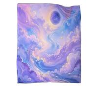 B1M7H4E9S Couverture jetée Microfibre Tourbillon céleste Toucher Doux | 60x80inch sensation peluche chaleur légère canapé lit déco nuages pastel motif 3D textile maison cadeau voyage