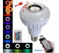 B22 Bluetooth Musique Haut-parleur RGB Blanc LED 12W Ampoule Acoustique Contrôle