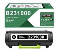 B231000 Cartouche de toner noire B231000 3 500 pages de remplacement pour Lexmark B231000 Cartouche de toner pour imprimante laser B2338 B2442 B2546 B2650 MB2338 MB2442 MB2546 MB2650 Lot B231. 000